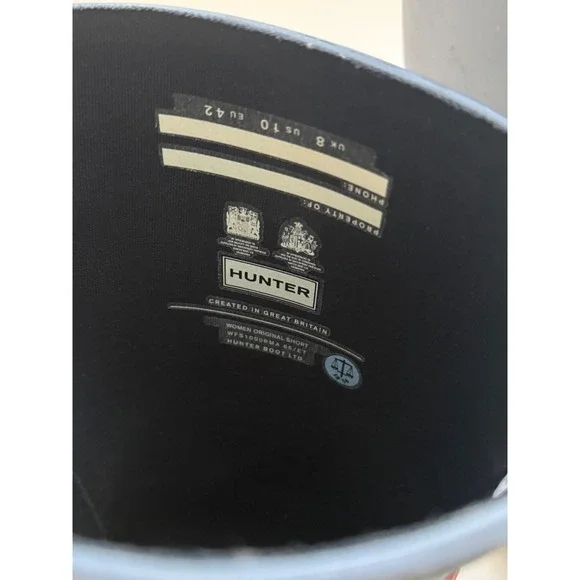 Hunter Women Original Short Matte Black Rain Boots WFS1000RMA Size US 10 UK 8 - Picture 2 of 11